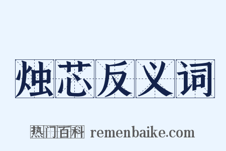 烛芯反义词是什么意思的图片